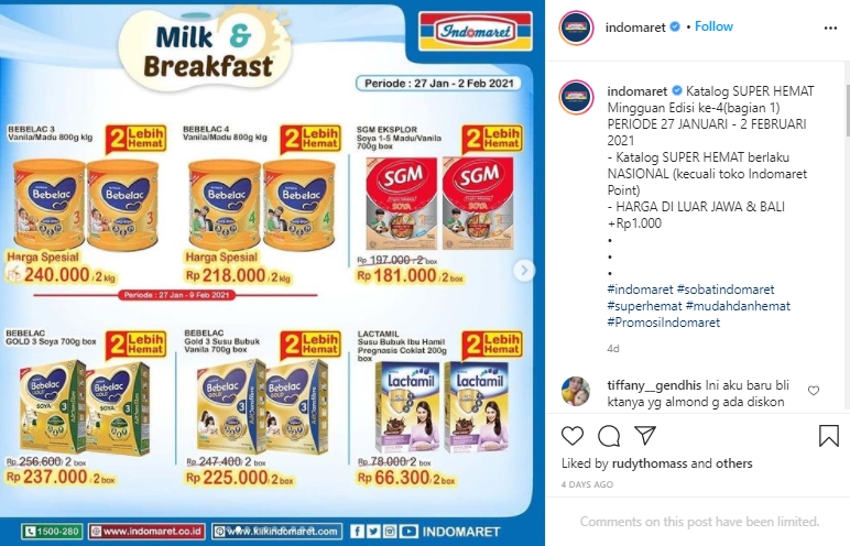 Diskon Berbagai Merk Susu Untuk Anak, Promo Indomaret Super Hemat Ini Berlaku Seminggu