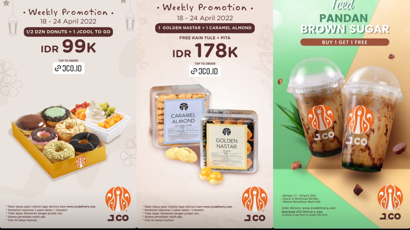 Promo J.CO 21-24 April 2022, Dapatkan 1/2 Lusin Donut dan 1 Jcool To Go dengan Harga Rp 99.000