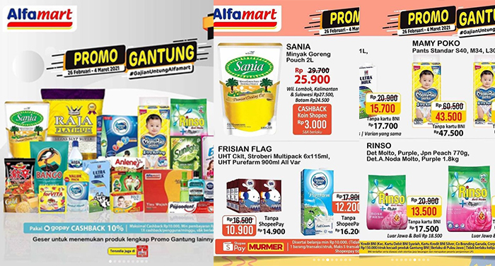 Promo Alfamart 28 Februari 2021, Gratis Minyak Goreng, Diskon Beras, Mi Instan, Deterjen & Sampo
