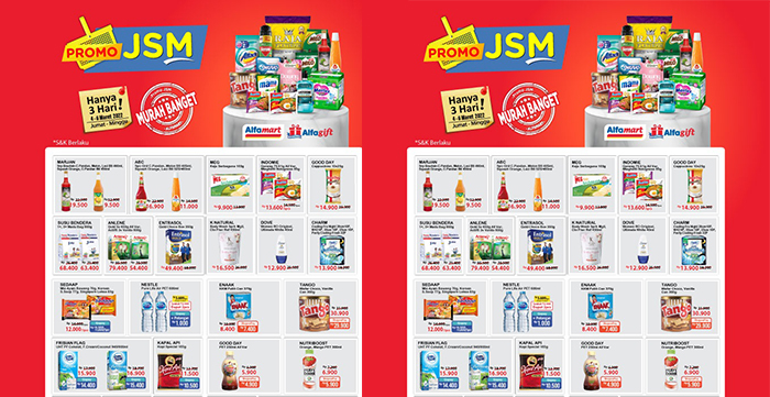 BANYAK DISKON, Promo JSM Indomaret dan Alfamart 2-6 Maret 2022, Marjan Rp 19.500, Vaseline Rp 22.500