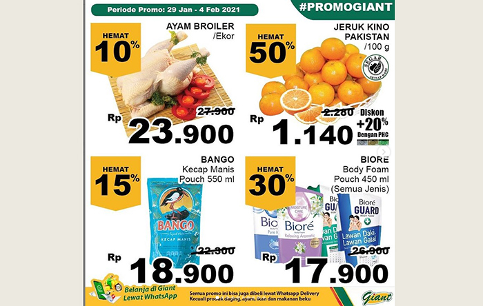Promo JSM Giant 31 Januari 2021, Diskon Mulai 10% - 50%, Bawa Pulang Keberuntungan