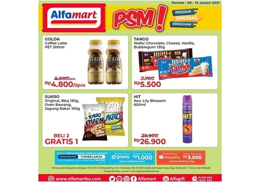 Promo PSM Mingguan Alfamart Periode 8-15 Januari 2021