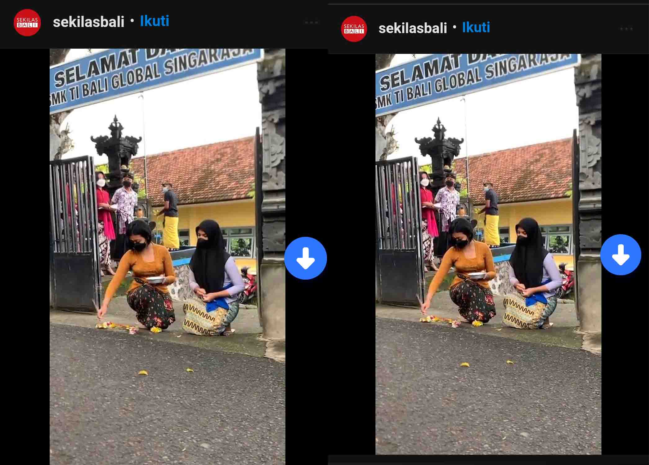 VIRAL Video Sikap Toleransi Siswa SMK TI Global Singaraja, Sofia Bawakan Dupa untuk Kakak Kelasnya