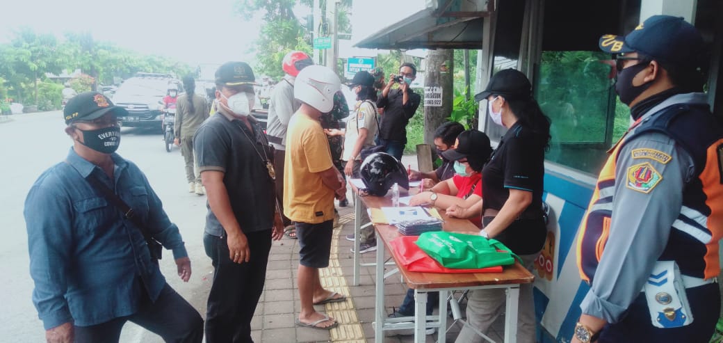 18 Orang Pelanggar Terjaring dalam Sidak Prokes di Sanur Kaja Denpasar