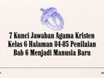 7 Kunci Jawaban Agama Kristen Kelas 6 Halaman 84-85 Penilaian Bab 6 Menjadi Manusia Baru