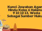 Kunci Jawaban Agama Hindu Kelas 6 Halaman 9 10 12 13, Weda Sebagai Sumber Hukum