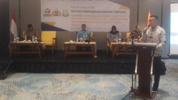 Bawaslu Belitung Fasilitasi Pertemuan Gakkumdu Bahas Tata Cara Penanganan Tindak Pidana Pemilu