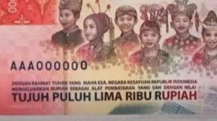 Uang Kertas 75 Ribu Kini Dihargai Rp40 Juta, Perhatikan Syaratnya Lalu Hubungi Nomor WA Kolektor Ini