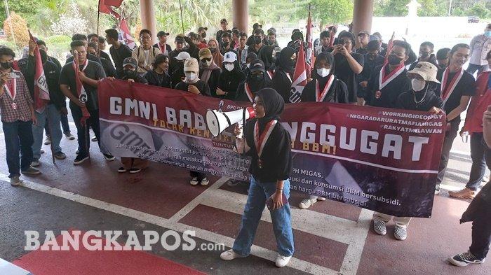 DPC GMNI Demo Tolak Kenaikan BBM, Mahasiswa Kecewa Tak Dapat Temui Pimpinan Dewan