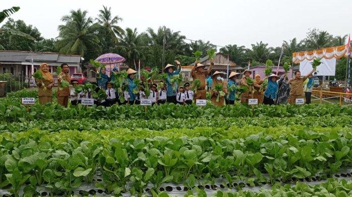 Kelompok Wanita Tani (KWT) Desa Lubuk Pabrik ikut  lomba penilaian KWT tingkat Kabupaten.