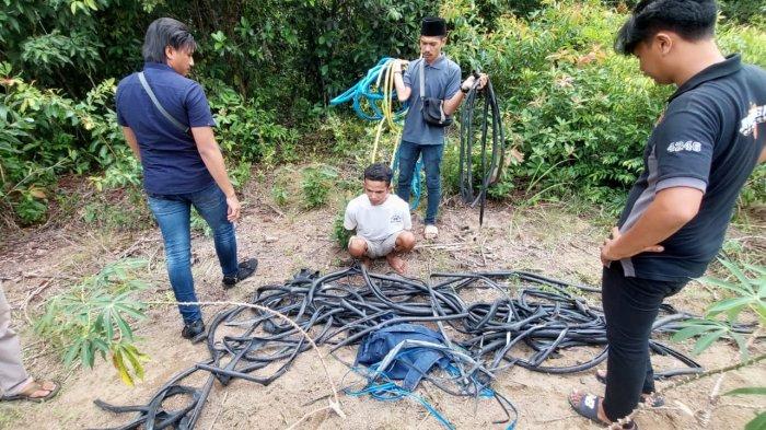 Curi Kabel Tembaga Pabrik Tapioka, Lima Warga Muntok Ditangkap Polisi