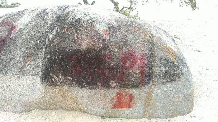 Aksi Vandalisme Tempat Wisata Viral, Keindahan Batu Granit di Pantai Tanjung Tinggi Belitung Dirusak