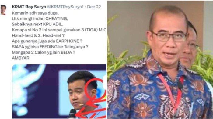 Roy Suryo Kena Semprot Usai Soroti 3 Mic yang Dipakai Gibran, Ketua KPU RI: Tukang Fitnah