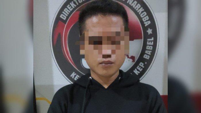 Simpan Sabu Seberat 12,62 gram di Kosan, DS Diringkus Ditresnarkoba Polda Bangka Belitung