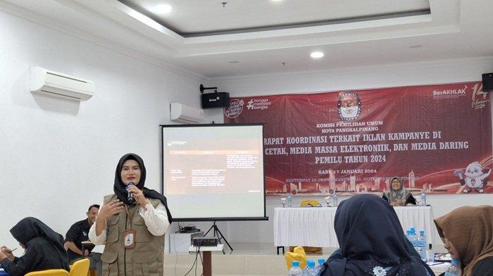 Jelang Tahapan Iklan Kampanye di Media Massa, KPU Pangkalpinang Gelar Koordinasi