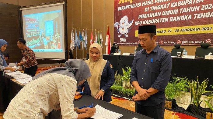 Hasil Rekapitulasi KPU Bangka Tengah, Prabowo - Gibran Unggul Raup 69.013 Suara