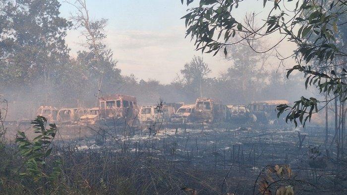 Warga Sebut Api Muncul Jam 1 Siang dari Belakang Kantor Pengujian Kendaraan Bermotor Pangkalpinang