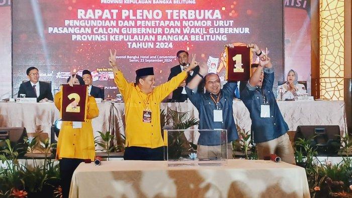 Resmi Pakai Nomor Urut 1 di Pilgub Babel 2024, Erzaldi Rosman: Insyaalah Satu Periode lagi
