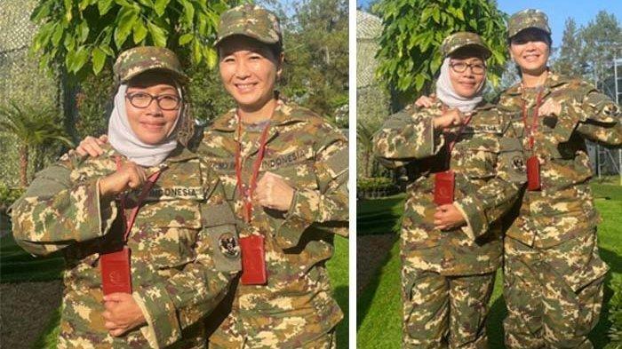 Momen Veronica Tan Berseragam Militer Saat Pembekalan Kabinet, Dipuji Mirip Artis Korea Sedang Wamil
