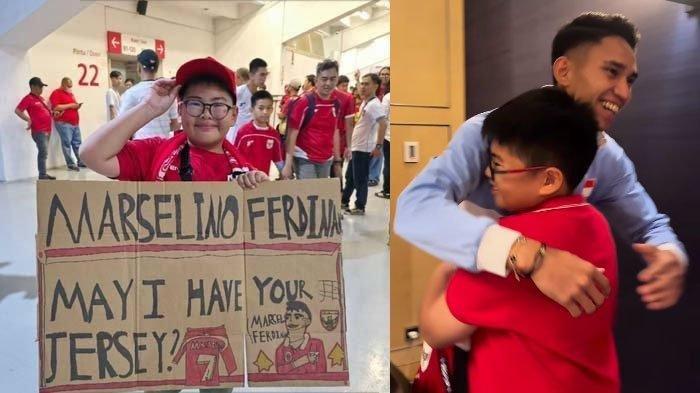 Kenneth Bocah Viral Jersey Direbut Kini Bertemu Marselino, Semringah Diberi Marceng Jersey Asli
