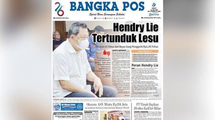 Hendry Lie Tertunduk Lesu Divonis 14 Tahun Penjara, Wajib Bayar Rp1,05 Triliun
