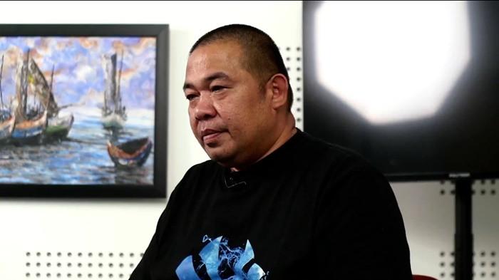 Yanto selaku ayah dari pasien bernama Aldo yang meninggal dunia usai dirawat di RSUD Depati Hamzah Pangkalpinang, saat hadir di studio Bangka Pos.