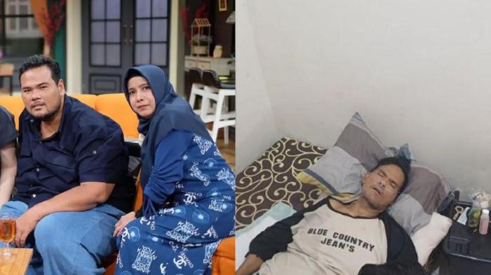 TERBARING SAKIT - Fahmi Bo, artis di sinetron Lupus dan Tukang Ojek Pengkolan itu kini sedang sakit diabetes dan sesekali mantan istrinya, Nita datang merawat. Kondisi Fahmi Bo memang memprihatinkan.