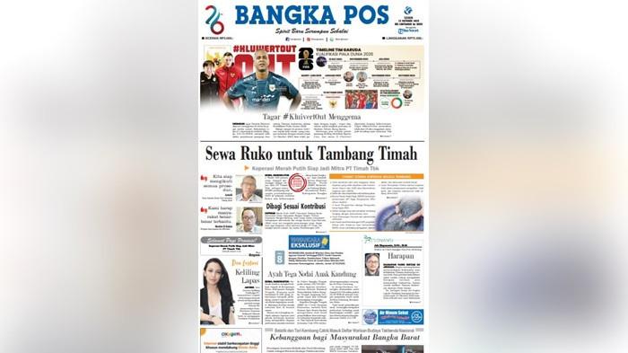 Bangka Pos Hari Ini, Senin (13/10/2025).