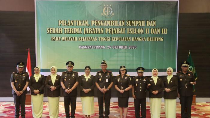 Wajah Baru Kejati Babel, Yuliana Sagala Resmi Jadi Wakil Kajati Babel, 14 Pejabat Lain Dilantik