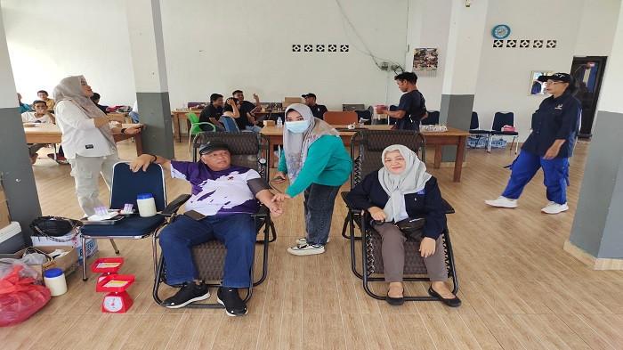 HUT ke-14 Partai NasDem, DPD Bangka Barat Gelar Senam Sehat, Donor Darah, dan Santunan Anak Yatim