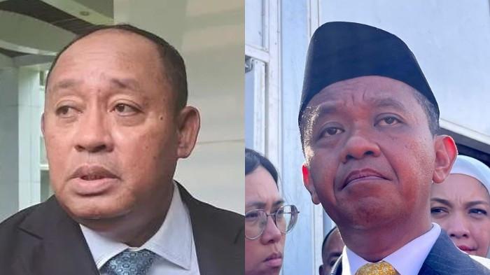 PROFIL RILE JEFFRI HUWAE - Profil Rilke Jeffri Huwae, Direktur Jenderal Penegakkan Hukum (Gakkum) Kementerian ESDM. (Kanan) Menteri ESDM Bahlil Lahadalia ditemui usai acara Peringatan Hari Pertambangan & Energi ke-80 di Monas, Jakarta, Jumat (24/10/2025).