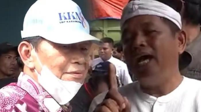 DEDI MULYADI DIDAMPRAT WARGA -Gubernur Jabar Dedi Mulyadi saat didamprat warga yang ternyata seorang pensiunan jaksa di Karawang, Jawa Barat.