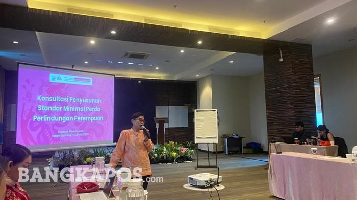 KOMNAS PEREMPUAN -- Kegiatan Konsultasi Penyusunan Standar Minimal Peraturan Daerah terkait Pemberdayaan dan Pelindungan Perempuan yang digelar Komisi Nasional Anti Kekerasan terhadap Perempuan atau Komnas Perempuan, di Novotel Bangka Hotel and Convention, Selasa (12/5/2026).