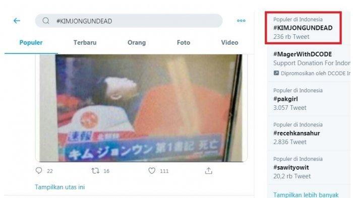 Hastag #KIMJONGUNDEAD Trending di Twitter, Pakar Semenanjung Korea Yakin Kim Jong Un Meninggal Dunia