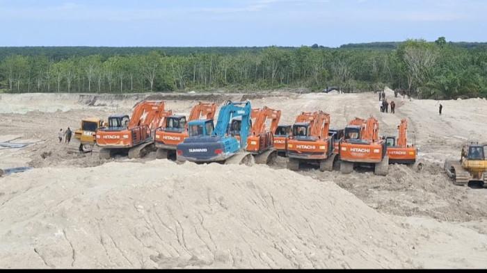 Pemilik Belasan Alat Berat Menambang di Kawasan Hutan Bateng Diamankan Tim Satgas PKH Halilintar