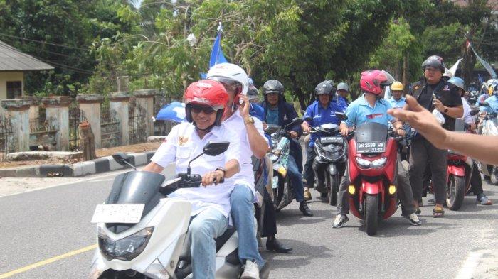 Kendarai Motor Bersama Pendukung, Bakal Paslon Djoni-Syamsir Pilkada Daftar ke KPU Belitung