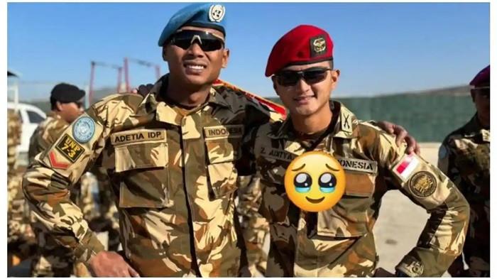 GUGUR DI LEBANON - Kapten Inf Zulmi Aditya (pakai baret merah) personel Kopassus yang gugur saat menjalankan misi perdamaian United Nations Interim Force in Lebanon (UNIFIL) di Lebanon, Senin (30/3/2026).