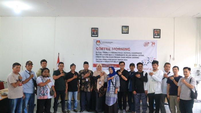 Coffee Morning KPU Belitung Bersama Wartawan Bahas Aturan Kampanye Media Massa