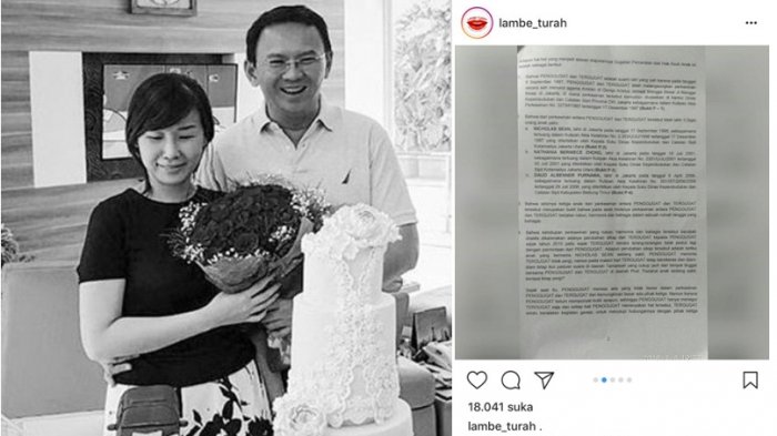 Sempat Beredar Diduga Surat Gugatan Cerai Ahok Isinya Soal 'Good Friend-nya' Veronica