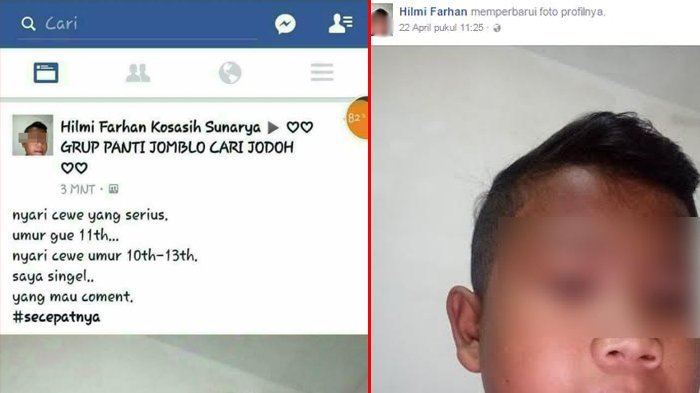Heboh yang Bikin Keki, Bocah Ini Cari Kekasih di Facebook, Netizen: Pipis Aja Belum Bisa Lurus