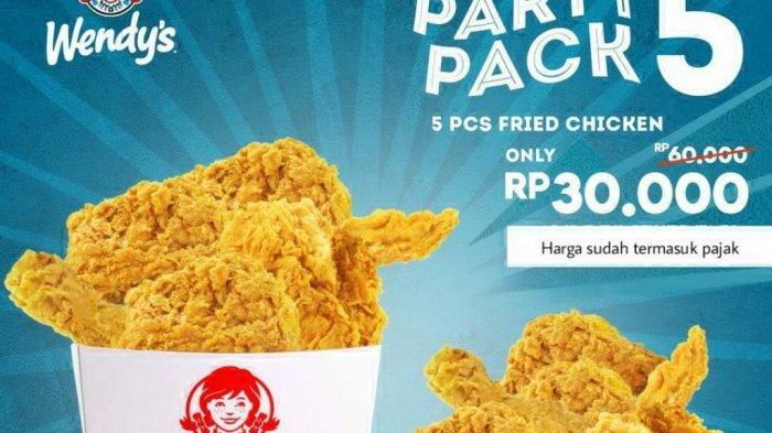 Wendy's Transmart Pangkalpinang Promo Party Pack 5 Pcs Fried Chicken