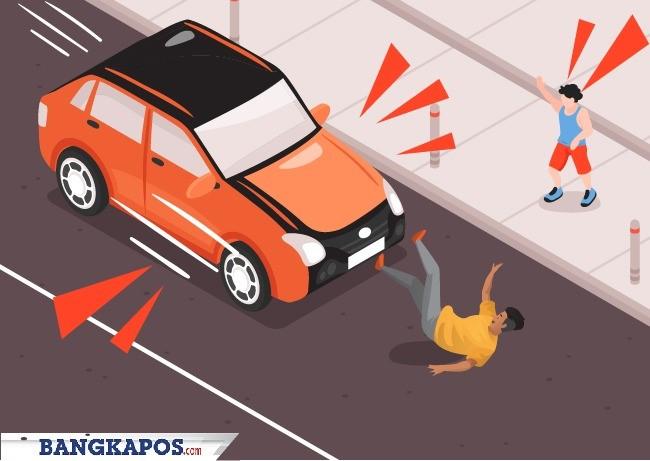 Pelaku Tabrak Lari Depan Masjid Jamik Pangkalpinang Menyerahkan Diri ke Polisi