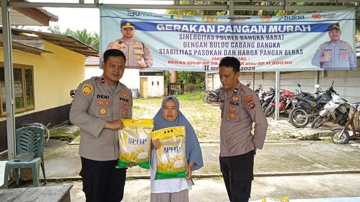 Polres Bangka Barat Gelar Penjualan Beras Murah, 7 Ton Habis dalam Hitungan Jam