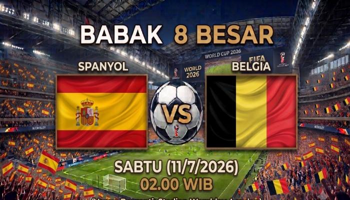Prediksi Skor Spanyol Vs Belgia, Susunan Pemain dan H2H di 8 Besar Piala Dunia 2026 - Bangkapos.com