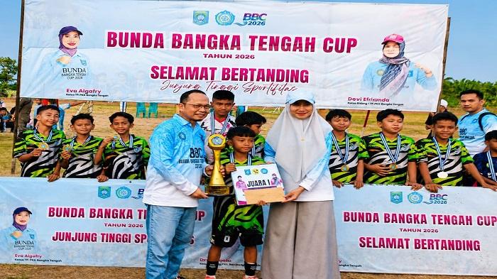Putra Jaya FC U-12 Juara BUNDA Bangka Tengah Cup 2026, Adit Top Skor dan Dafa Kiper Terbaik - Bangkapos.com