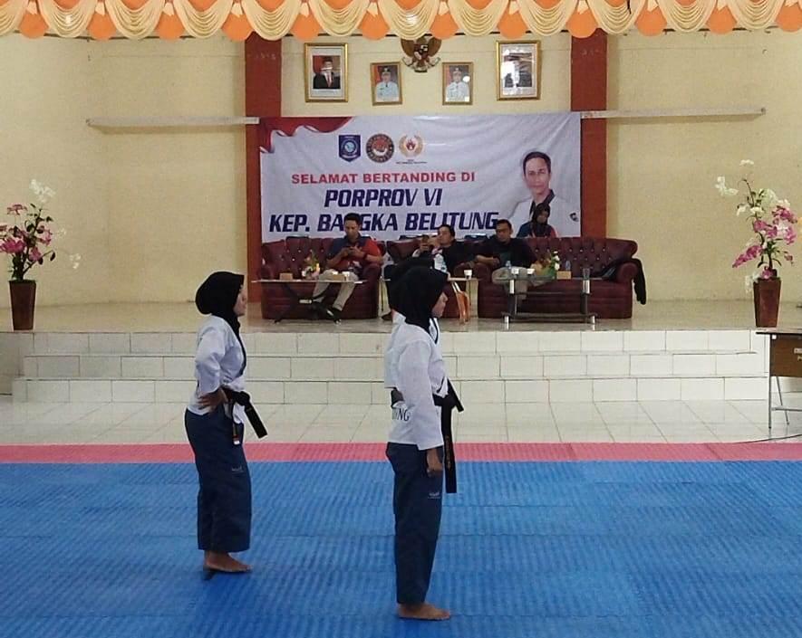 Taekwondo Belitung Sumbang Satu Emas di Porprov VI Bangka Belitung