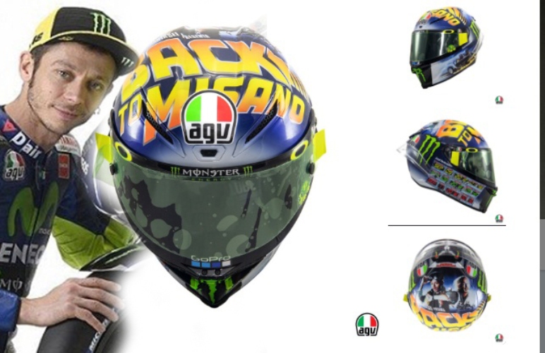 Moto GP Misano - Rossi Kenalkan Desain Helm Baru dan Tolak Jabat Tangan Marquez