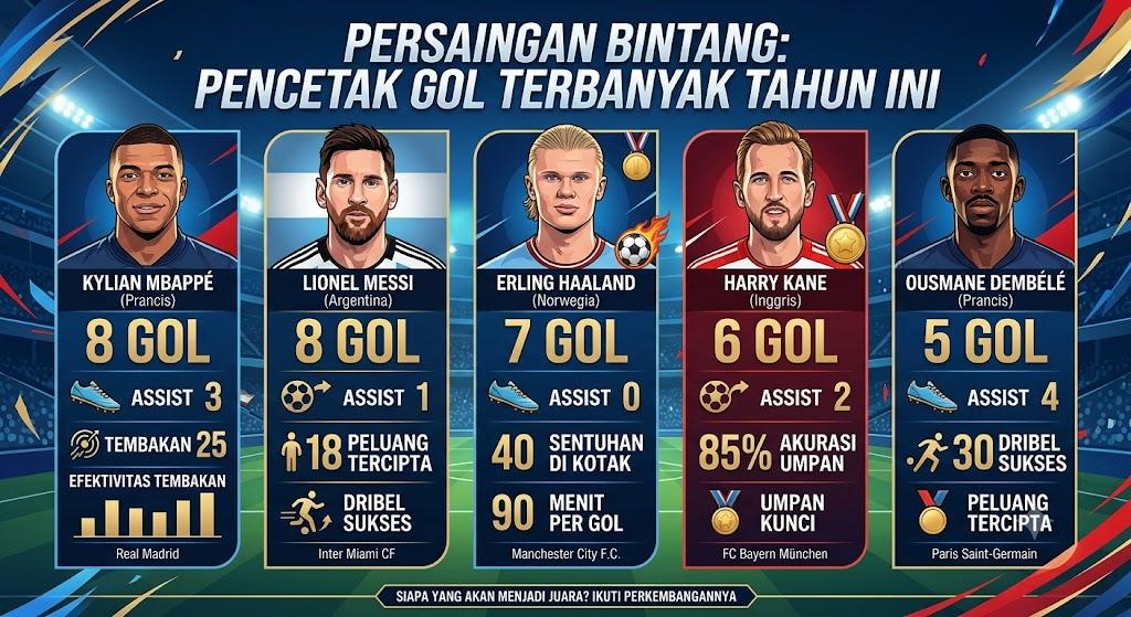Update Top Skor Piala Dunia 2026, Mbappe Salip Messi - Bangkapos.com