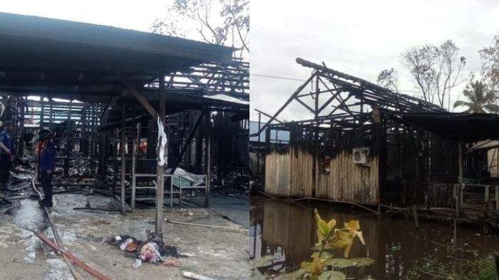 Ada Rumah yang Terkunci,  Petugas  Terkendala Padamkan Api di Asrama Kodim 0906/KKR di Kukar Kaltim