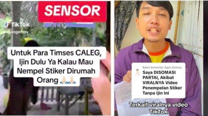 Nasib Apes TikToker Agos Gemoy, Copot Stiker Caleg di Rumahnya Malah Kena Somasi